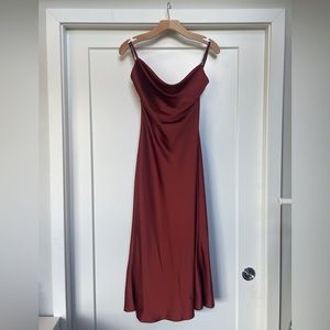 Midi Auburn Moon Lovey Dessy Bridesmaids Dress